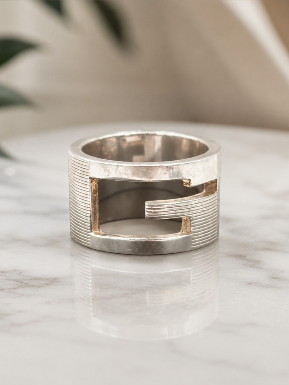 Gucci Cutout G Band Ring 925 Sterling Silver | Box, Pouch & COA Included ✨✨